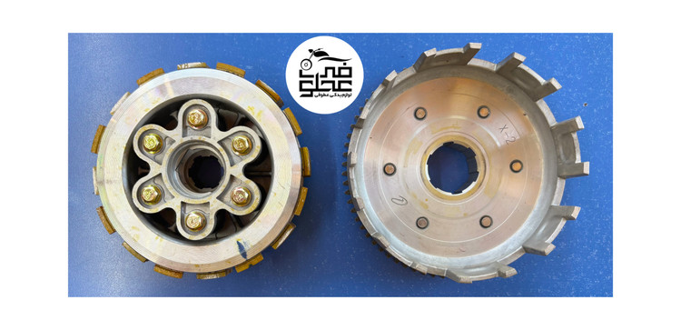 دیسک کلاج و چهارشاخ کلاج(۶پیچ)کامل فابریک تریل جی وای(G,Y)زیپ استار پیشرو